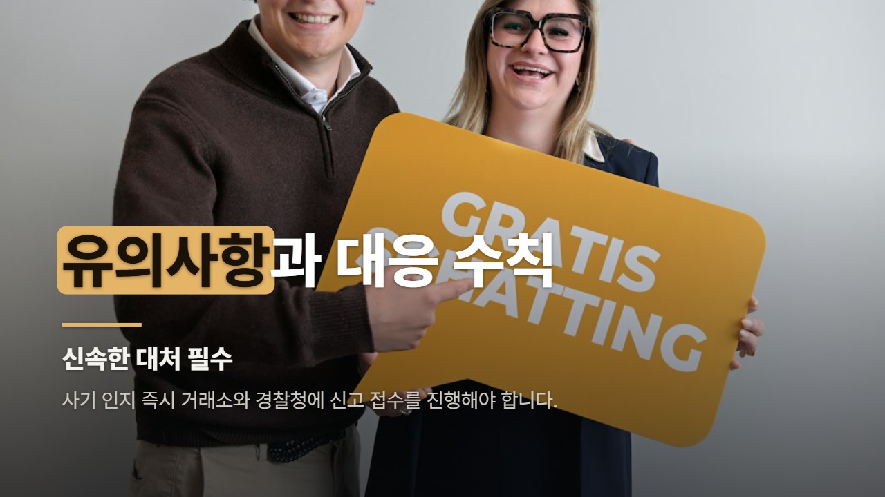 유의사항과 대응 수칙